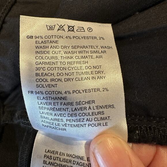 Toteme Classic Black Denim High Rise Slim Straight Jeans Size 28 Modern Preppy - Picture 11 of 12